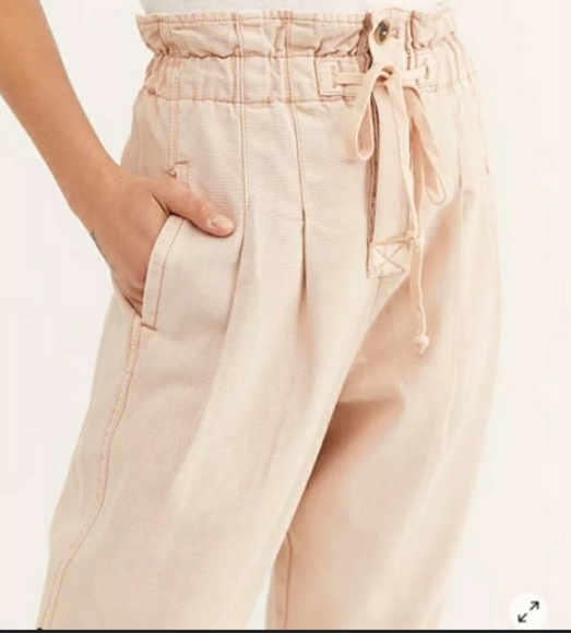 New Free People Margate pants pleated high rise trouser medium - Picture 2 of 13